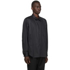 Comme des Garcons Homme Plus Black Broadcloth Cut-Out Shirt