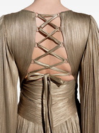 Maria Lucia Hohan Gold-Tone Alana Flared-Sleeve Gown