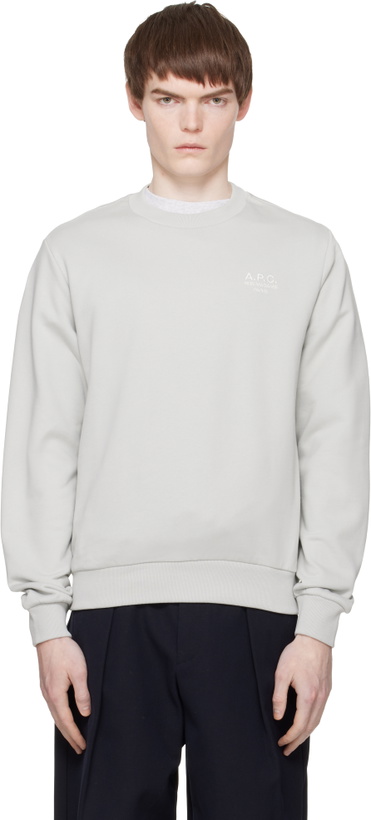 Photo: A.P.C. Gray Standard 'Rue Madame' Sweatshirt
