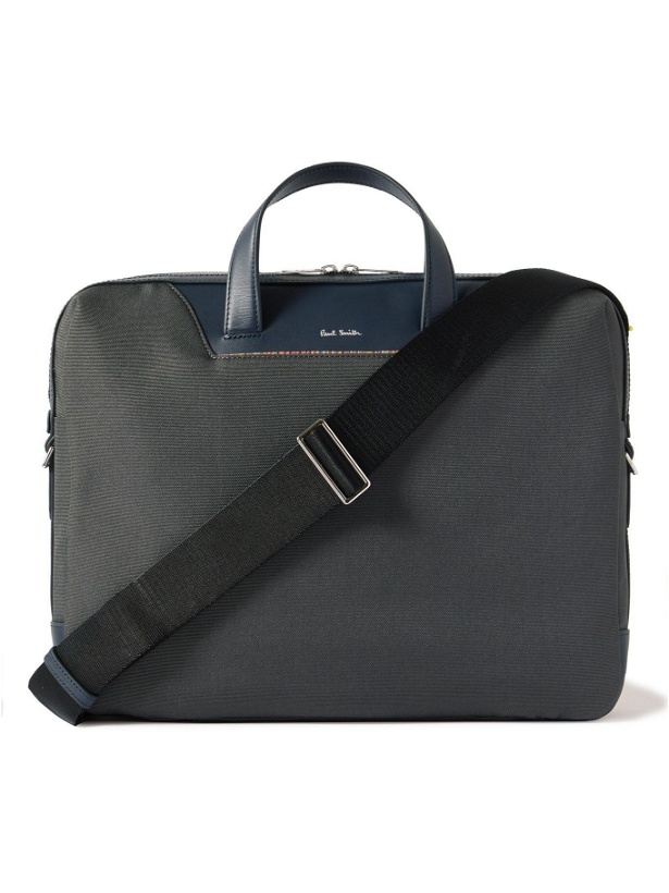 Photo: Paul Smith - Leather-Trimmed Canvas Briefcase