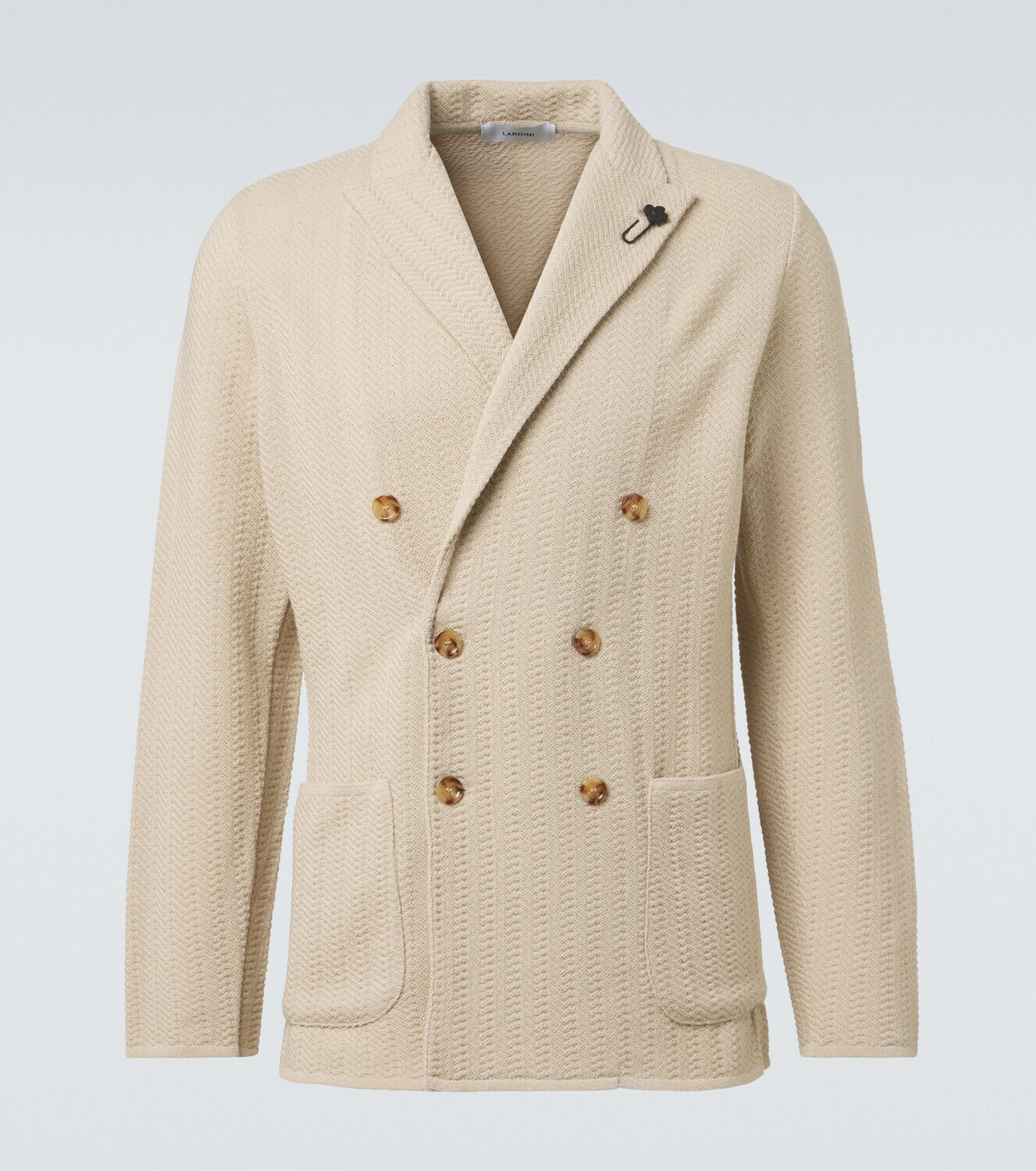 Lardini Double-breasted virgin wool blazer