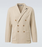 Lardini Double-breasted virgin wool blazer