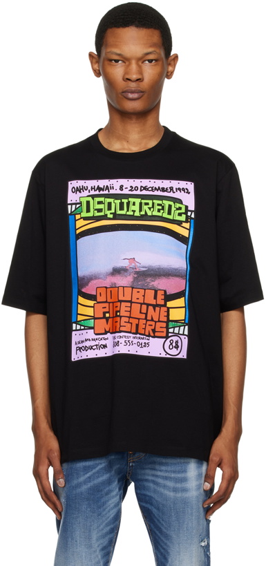 Photo: Dsquared2 Black Surf Skater T-Shirt