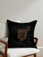 Ralph Lauren Home - Glenshire Logo-Embroidered Velvet Throw Pillow