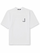 Jacquemus - Logo-Print Embroidered Cotton-Jersey T-Shirt - White