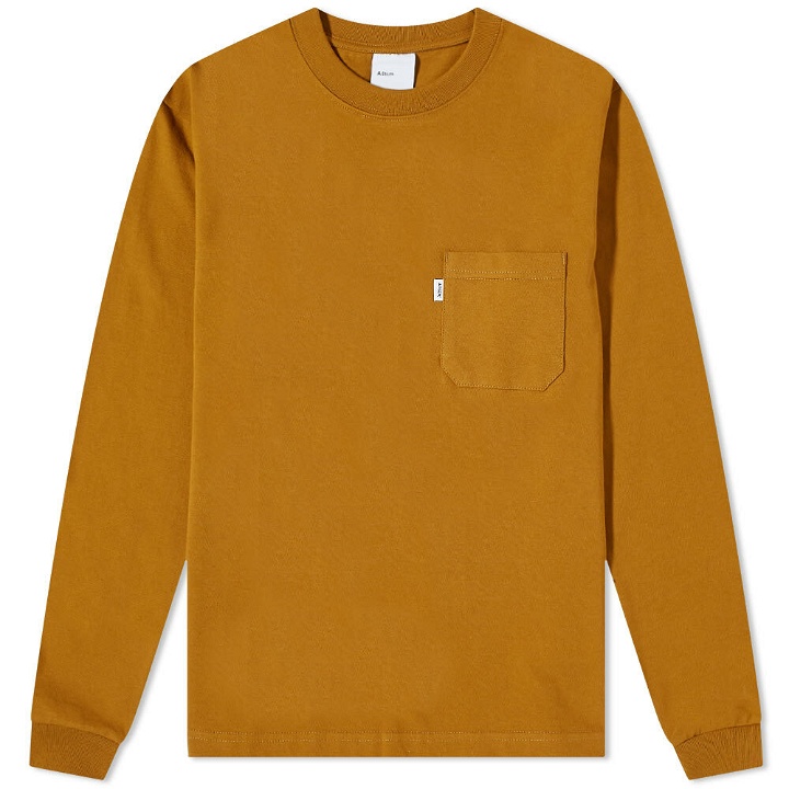 Photo: Adsum Men's Long Sleeve Classic Pocket T-Shirt in Golden Moss