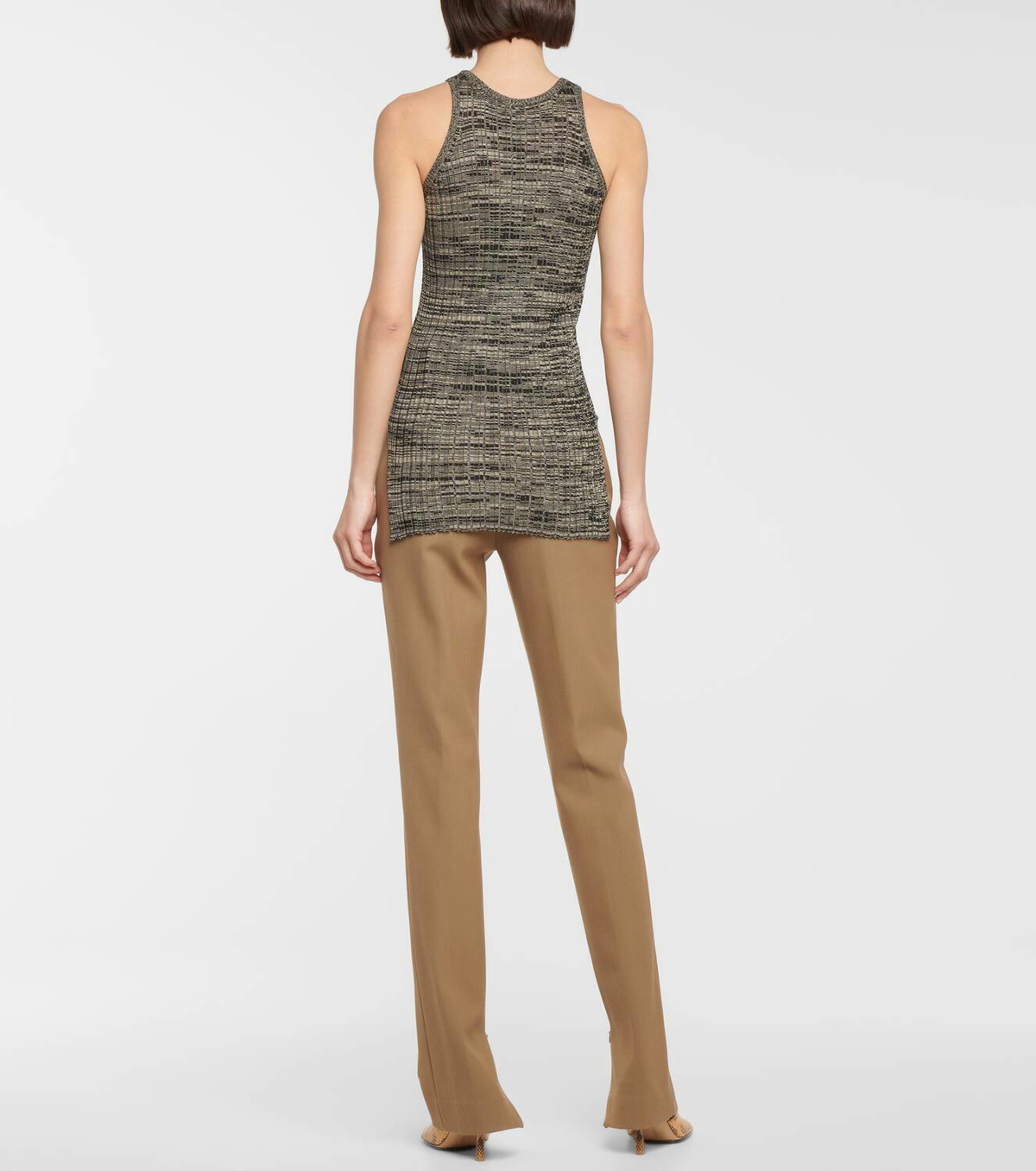 Petar Petrov Ela ribbed-knit silk tank top