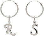 Raf Simons Silver R & S Earrings