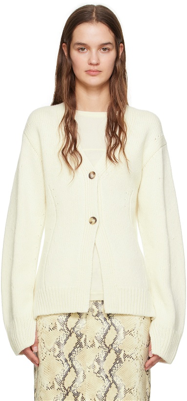 Photo: Helmut Lang Off-White Tailored Cardigan