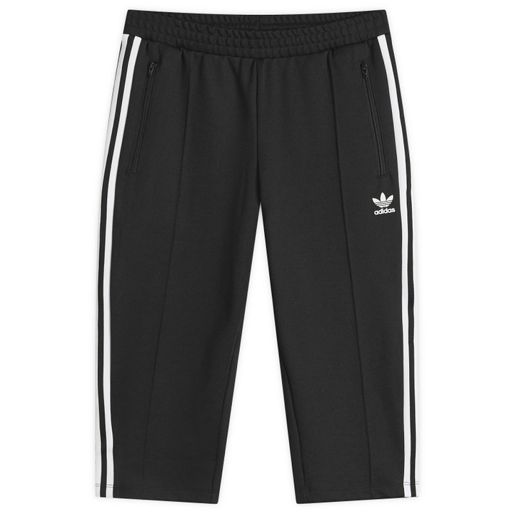Photo: Adidas Women's Adicolor 3-Stripes Capri Track Pant in Black/White