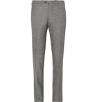 Kiton - Grey Slim-Fit Micro-Puppytooth Cashmere, Linen and Silk-Blend Suit Trousers - Gray