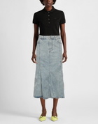 Maje Womens Denim skirt in Blue