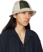 Palmes Khaki & Beige Paneled Bucket Hat