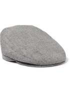LOCK & CO HATTERS - Cannes Linen Flat Cap - Blue