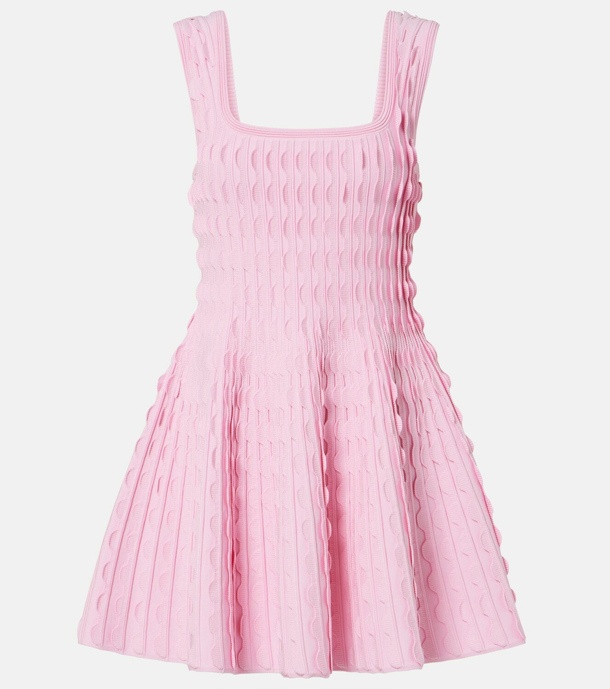 Simkhai Vanna knitted scalloped minidress