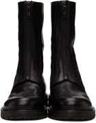 Ann Demeulemeester Black Front Zip Boots