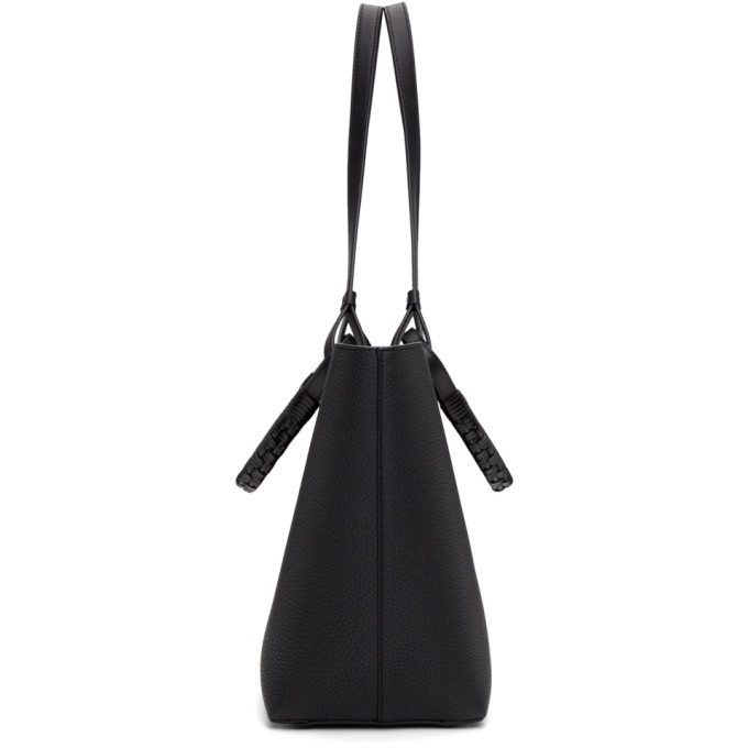 Loewe Small Anagram Tote Bag In Grained Calfskin in Black