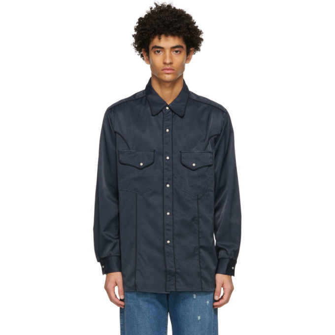 Photo: Nicholas Daley Navy Western Shirt