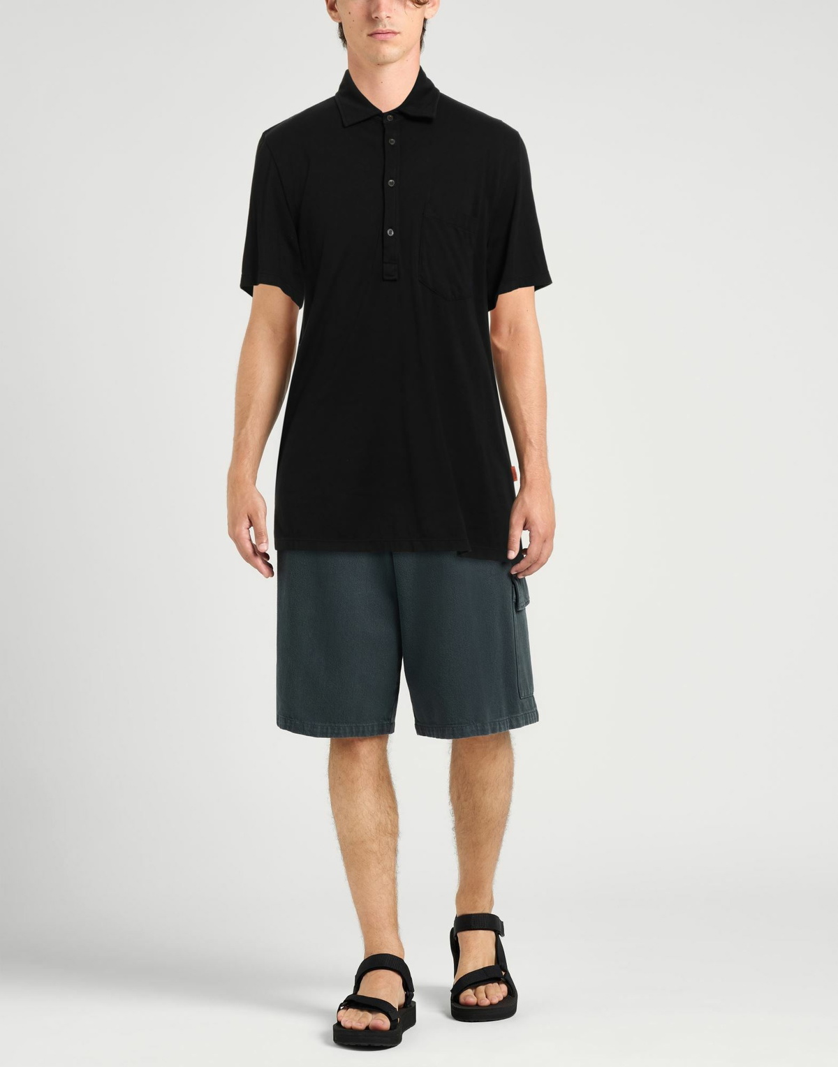 Barena Mens Polo shirt in Black