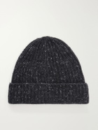 Auralee - Ribbed Cashmere Beanie - Black