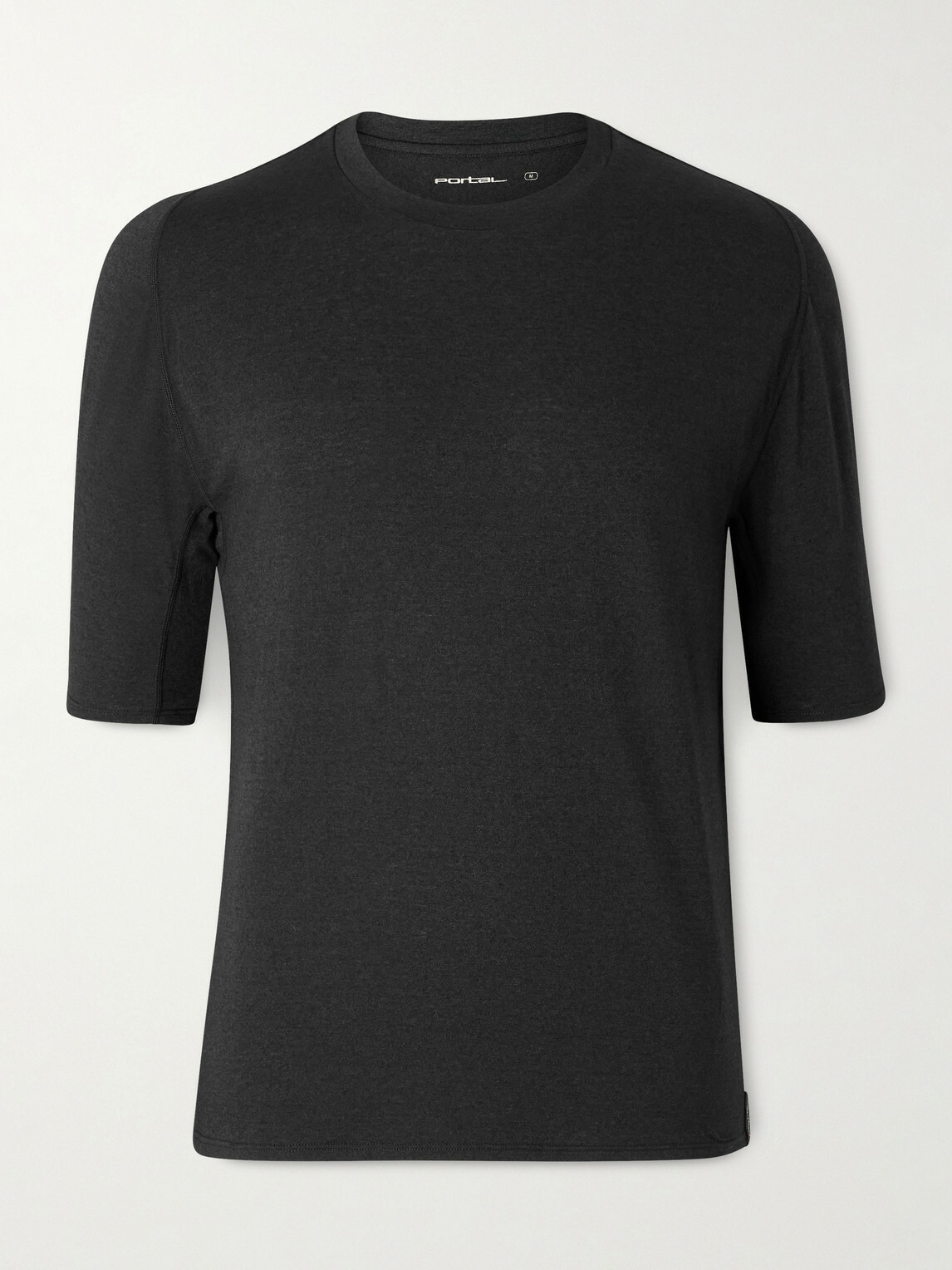Portal - Drift Merino Wool-Blend Jersey T-Shirt - Black