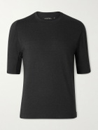 Portal - Drift Merino Wool-Blend Jersey T-Shirt - Black