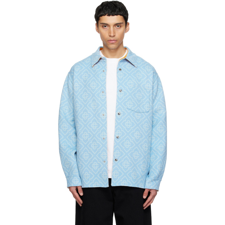 Photo: Casablanca Blue Double Faced Overshirt