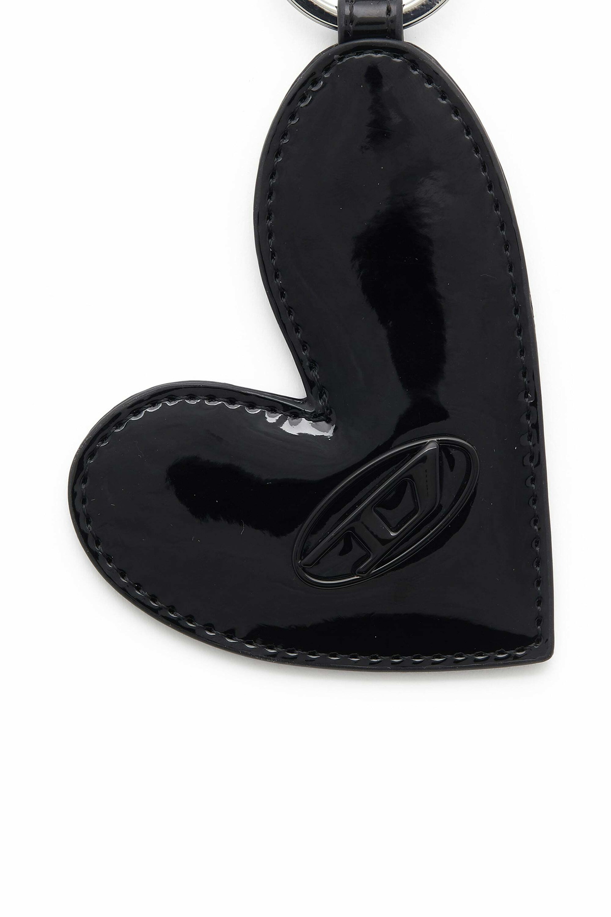 Diesel Hear-shape charm with glossy finish - Charms and Keyrings Womens in Black
