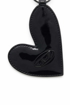 Diesel Hear-shape charm with glossy finish - Charms and Keyrings Womens in Black