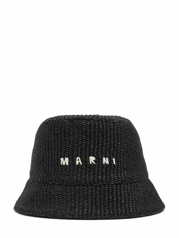 Photo: MARNI Logo Cotton Blend Bucket Hat
