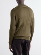 John Smedley - Hodson Ribbed Merino Wool Polo Shirt - Green