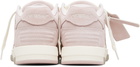 Off-White Pink Out Of Office Calf & Suede Sneakers