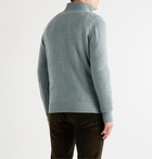 Purdey - Slim-Fit Mélange Cashmere Half-Zip Sweater - Green