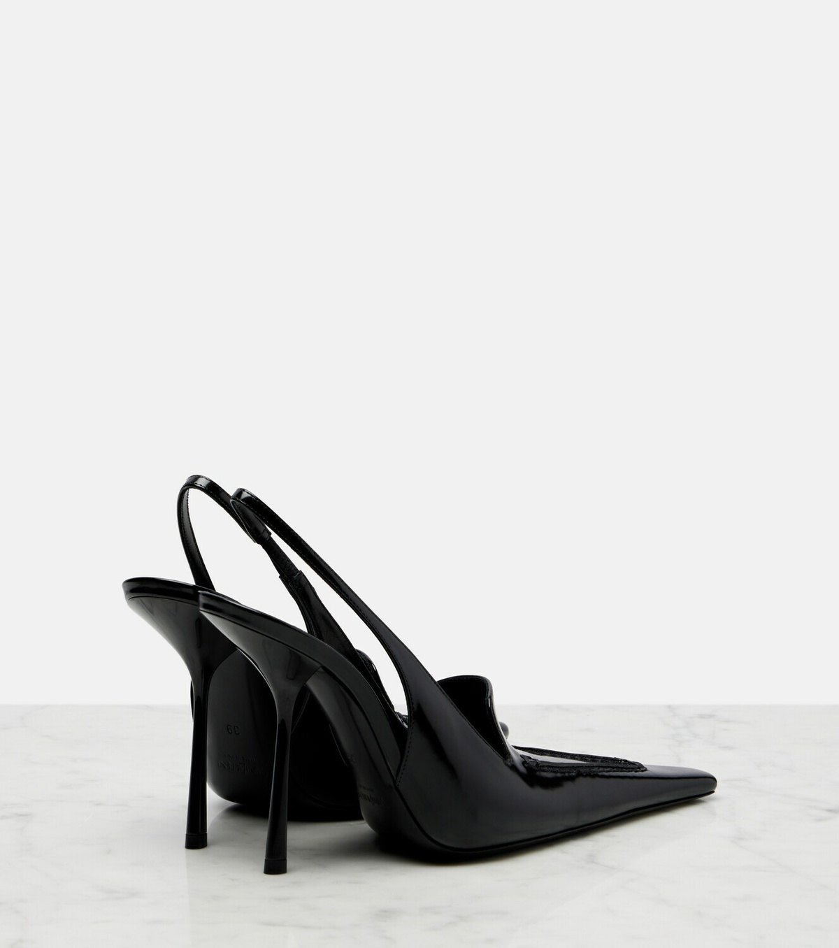 Saint Laurent Voltaire patent leather slingback pumps