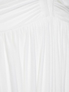 ALEXANDRE VAUTHIER - Crepe Textured Jersey V Neck Midi Dress
