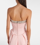 McQueen Crystal-embellished duchess satin gown