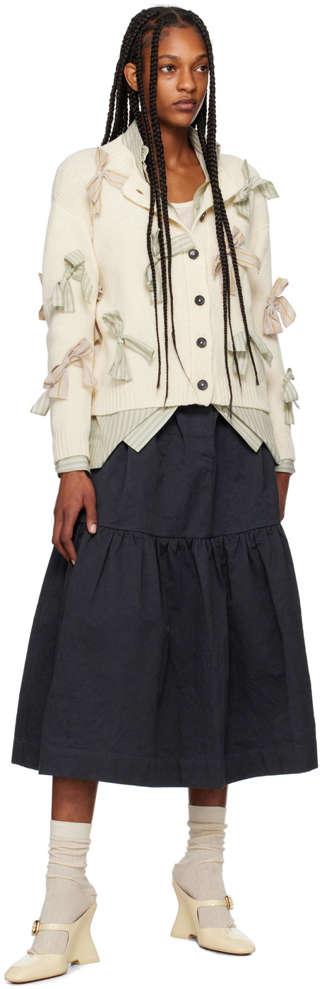 Cawley Navy Patience Midi Skirt