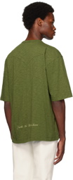 Youths in Balaclava Green Floral Spine T-Shirt