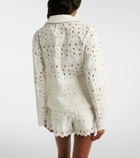 Frame Paisley broderie anglaise cotton blazer
