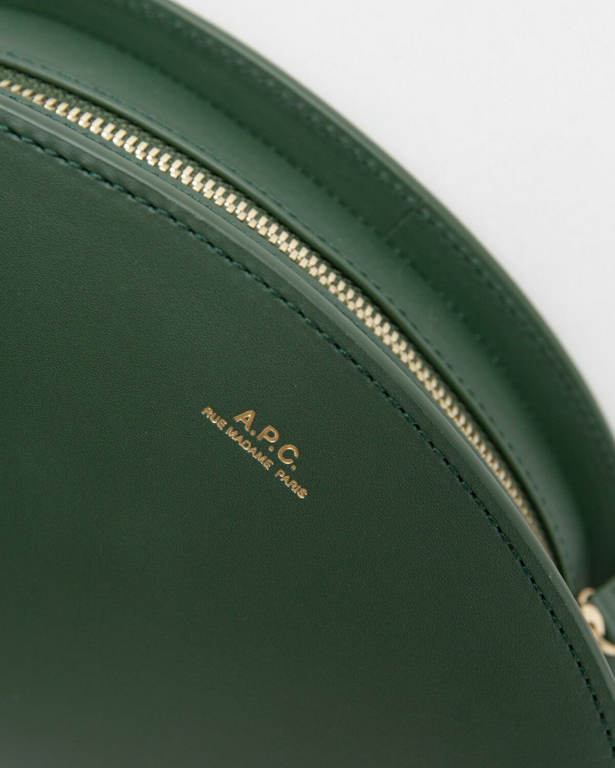 A.P.C. SAC DEMI-LUNE Green Mens Messenger & Crossbody Bag