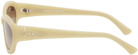 Dries Van Noten Beige Linda Farrow Edition Goggle Sunglasses