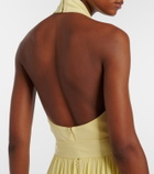 Elie Saab Halterneck silk-blend midi dress