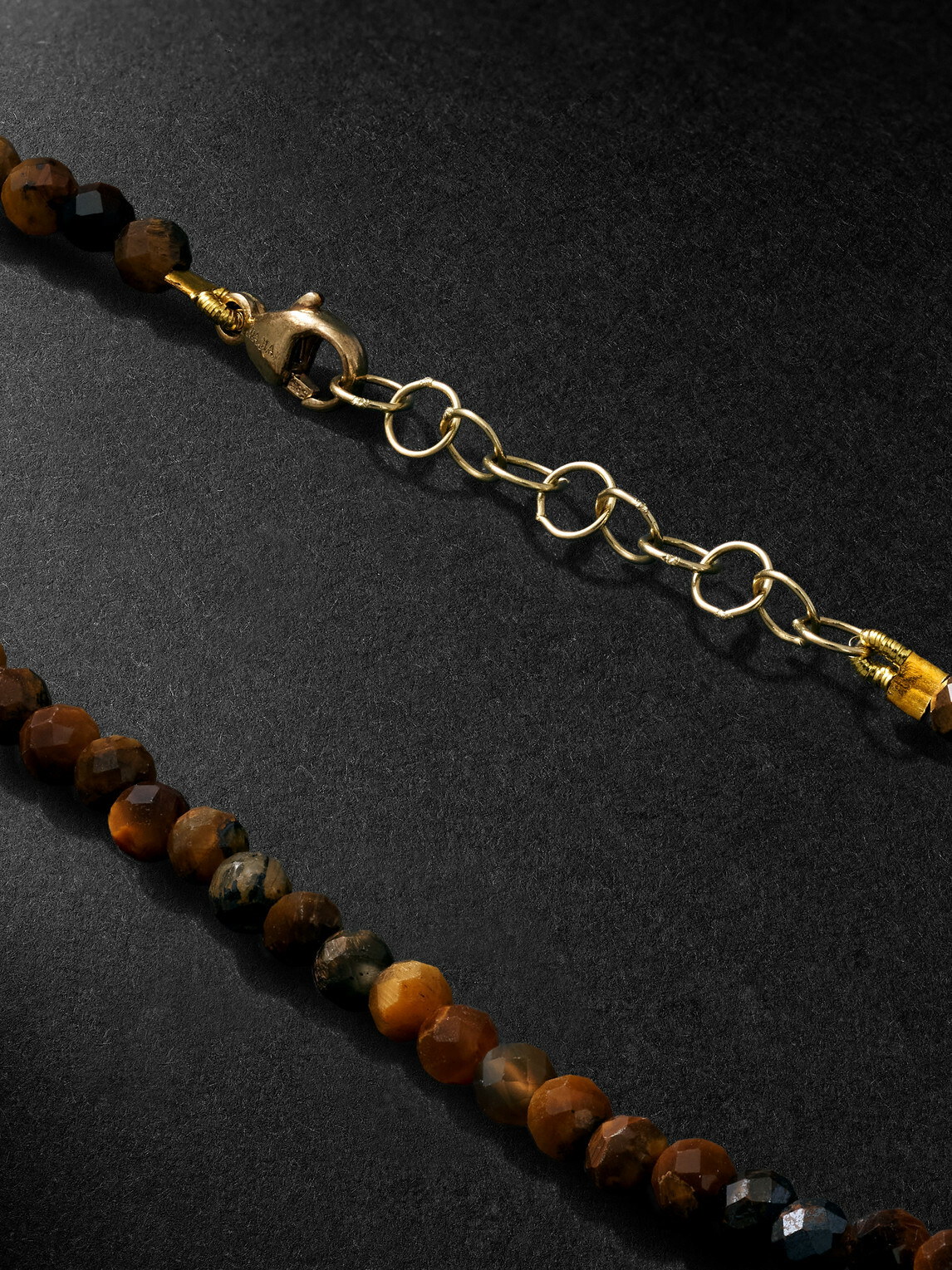JIA JIA - Men's Arizona 14-Karat Gold Tiger's Eye Bracelet