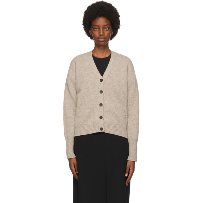 Studio Nicholson Beige Wool Yao Cardigan Studio Nicholson