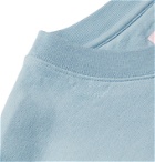 Martine Rose - Logo-Jacquard Printed Fleece-Back Cotton-Jersey Sweatshirt - Blue