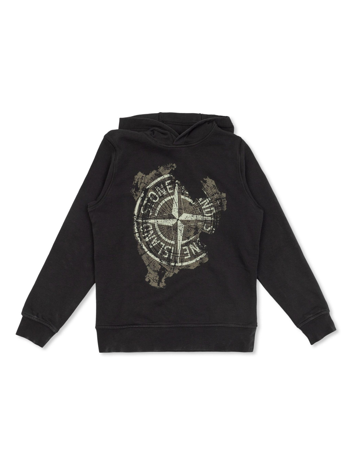 Stone Island Junior Hoodie in Black