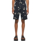 Wood Wood Blue Alfred Graphic Shorts