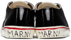 Marni Black Patent Leather Gooey Low-Top Sneakers