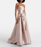 Costarellos Mavia embellished bustier gown