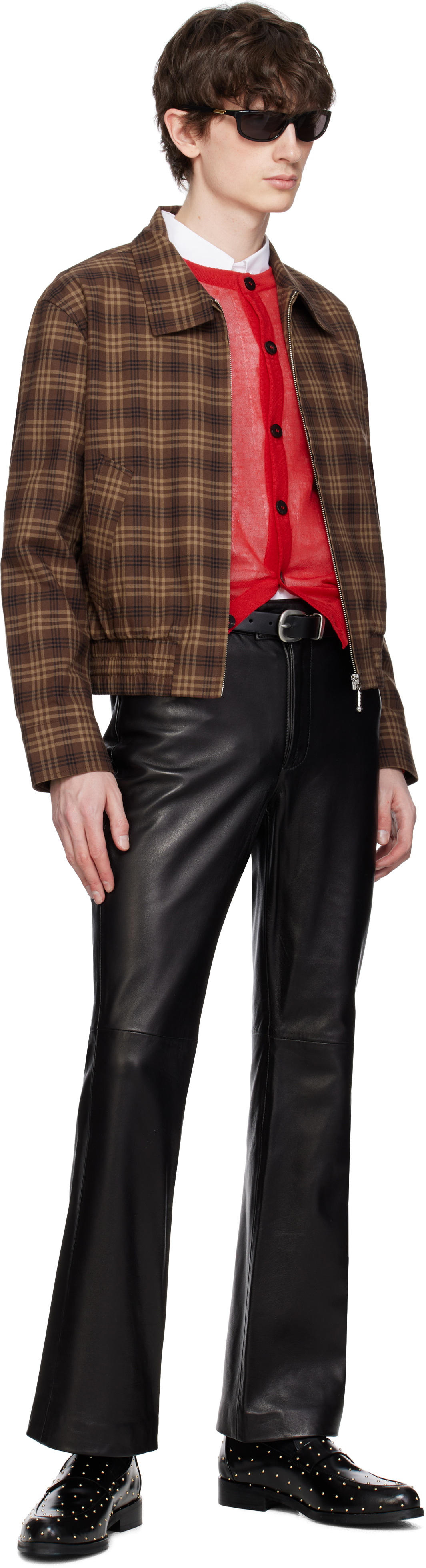 Ernest W. Baker Black Studded Leather Loafers